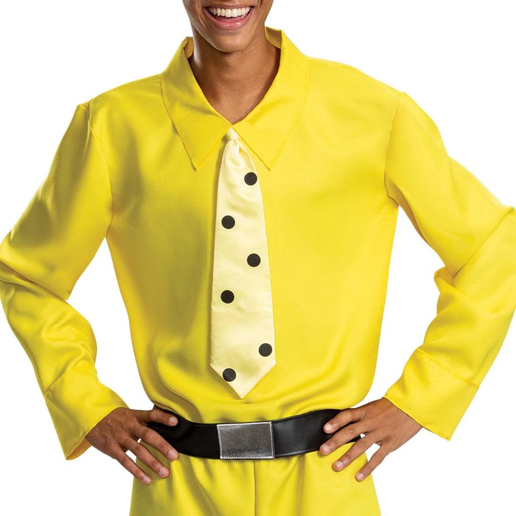 Disfarce Uni Fantasia de Chapéu Amarelo Masculino Adulto, Fantasia Oficial Jorge o Curioso e Chapéu, Tamanho Adulto, Veja a Imagem, Tamanho Único Pequeno