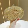 Rhinestone Sunflower Dress Banquet Bag Luxury Celebrity Temperament Versatile Diamond Oblique Span Small Handbag Full of Diamonds