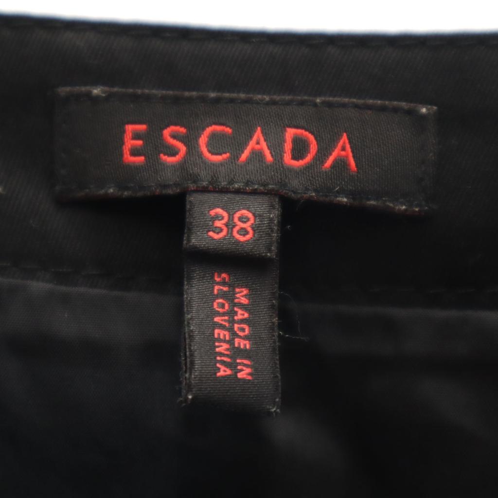 Escada Midi Length Trapezoid Skirt 38 Black Women Used