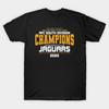 Men Black Print T-shirt Jaguars 2025 Divsion Champions No-Cut Transfer Paper Print Cotton Tshirt