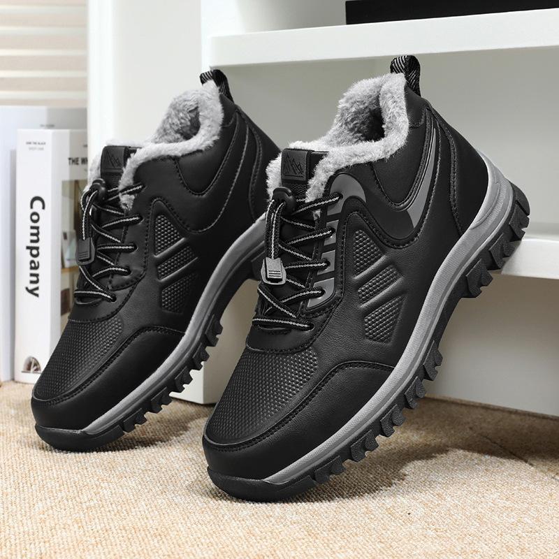 

Elderly shoes winter velvet soft sole middle-aged mother shoes foot health shoes warm and comfortable outdoor non-slip cotton shoes 45 чорний