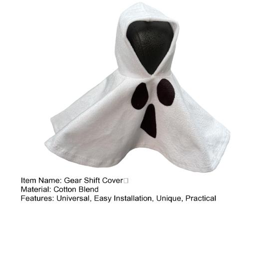 Halloween Shift Knob Hoodie Cover Funny Ghost Gear Shift Knob Sleeve Automotive Interior Accessories for Most Vehicles