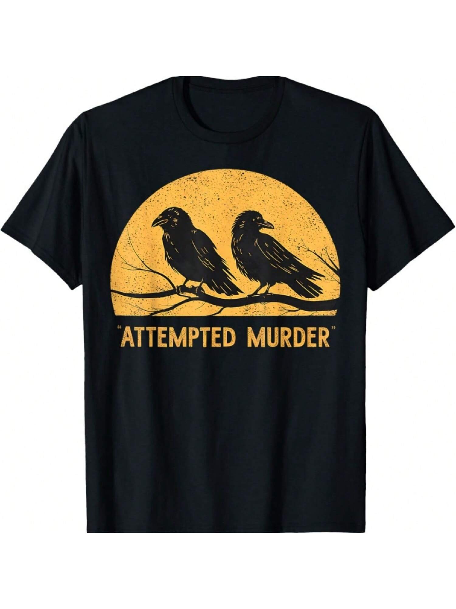 Attempted  Funny Ironic Crow Lover T-Shirt S разноцветный