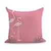 Pink Flamingo Linencushion Cover Cute Art Pillow Euro Cover Decorative Massager Decorative Pillows Home Decor Gift 45*45Cm