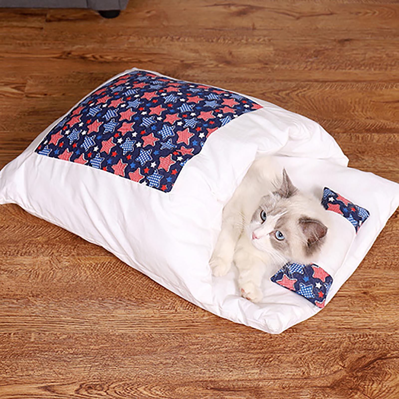 

Pet litter closed removable and washable quilt warm pet litter (size m )