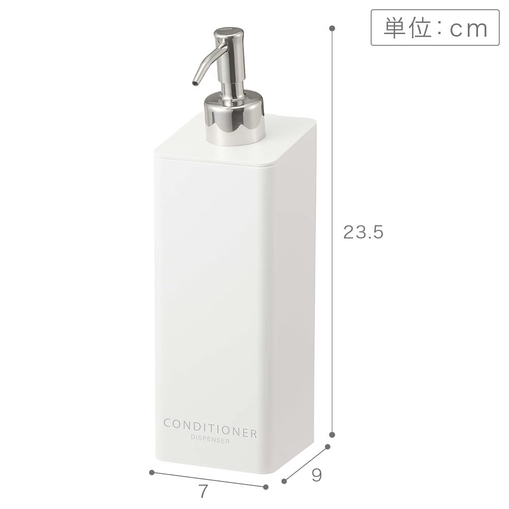 Yamazaki Film Hook Dispenser for 7cm W X 9cm D X Floating Easy 5362 Two-Way Conditioner, White, Approx. 23.5cm H, Tower, Storage, Installation,