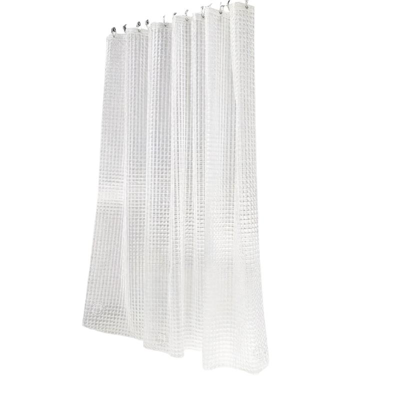 

Waterproof And Mould Proof Shower Curtain Plastic 3D Effect Semi Sheer Bathroom Shower Liner For Home And Hotel Use B