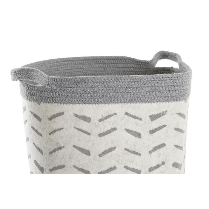 Panier - Noname - Lot de 3 - Coton gris - 35 x 35 x 40 cm - Design simple