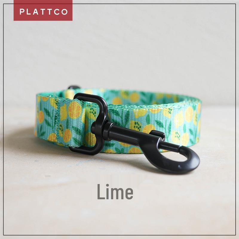 PLATTCO Green Lemon Dog Leash PDL329 L 2.5cm*120cm