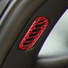 Red Carbon Fiber Door Pillar Air Vent Sticker Decoration For Corvette C5 1998-04