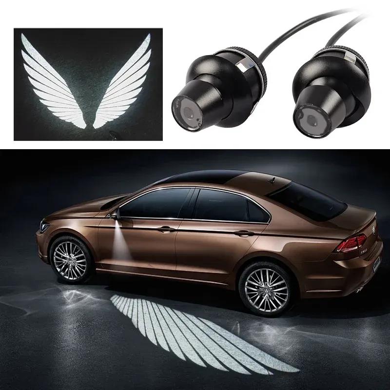 2PCS Car Angel Wings Light Welcome Lights  Led Car Laser Lamp White Decoration Ambient Lamps Auto Accessories