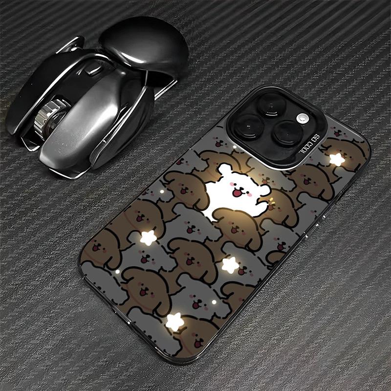 

Glowing Puppy for Apple 17/16pro Cute 15/14 Fun IPhone Ne11 Phone Case Xsmax For Apple 6