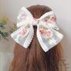 Embroidered Oversized Lace Bow Hairpin - Sweet Fairy Style