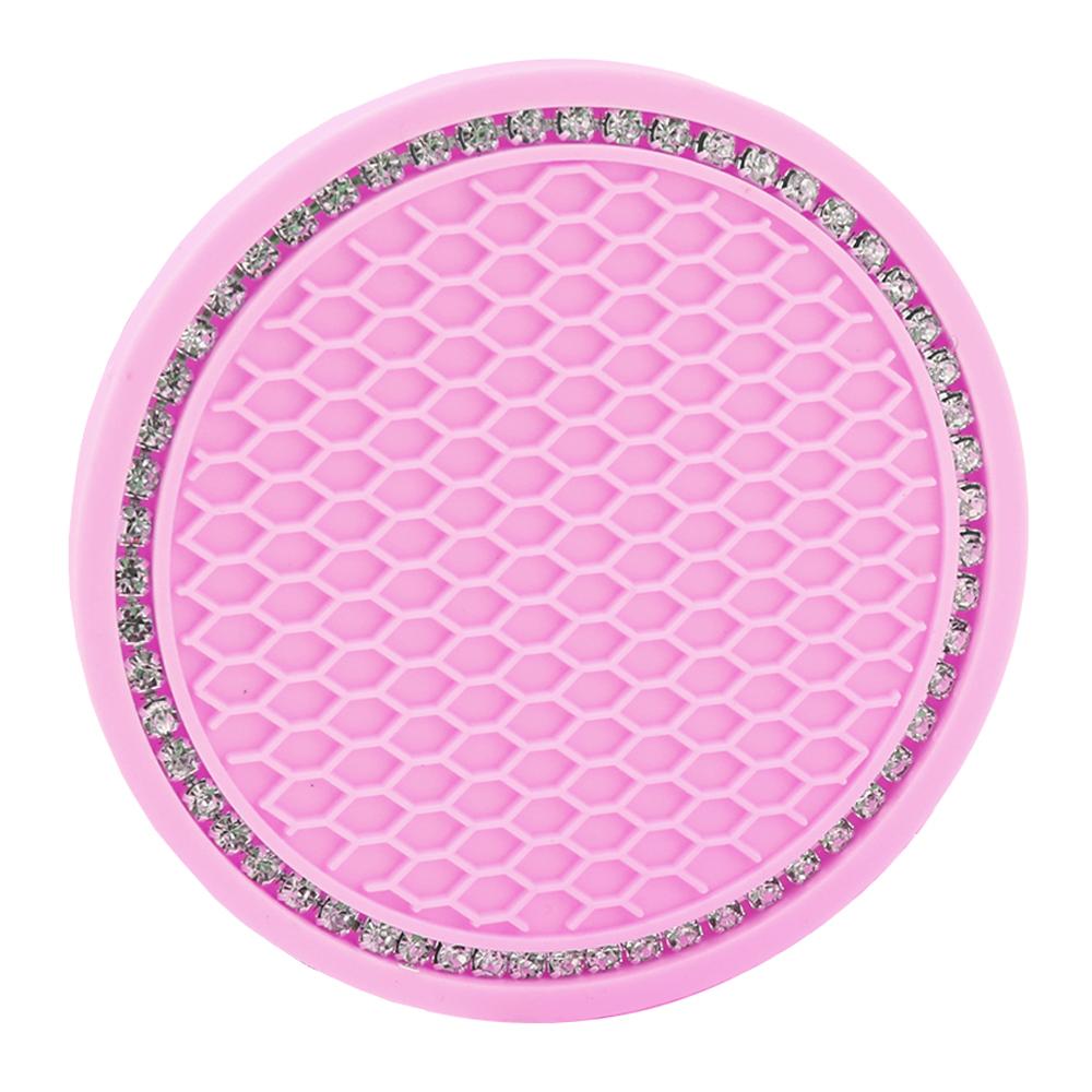 Car Coaster Double Diamond Auto Water Cup Groove Non-slip Pad Honeycomb Heat Insulation Anti Scalding Mat Car Door Groove Mat
