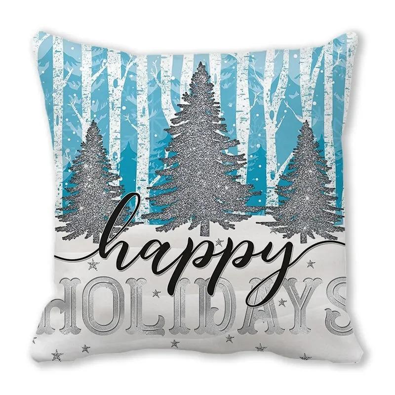 Christmas Themed Pillowcases Car Accessories Office Santa Claus Living Room Sofa Home Pillowcases