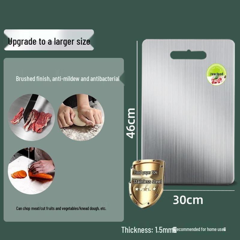 Thickened Stainless Steel Anti-Mold Chopping and Cutting Board for Kitchen Use