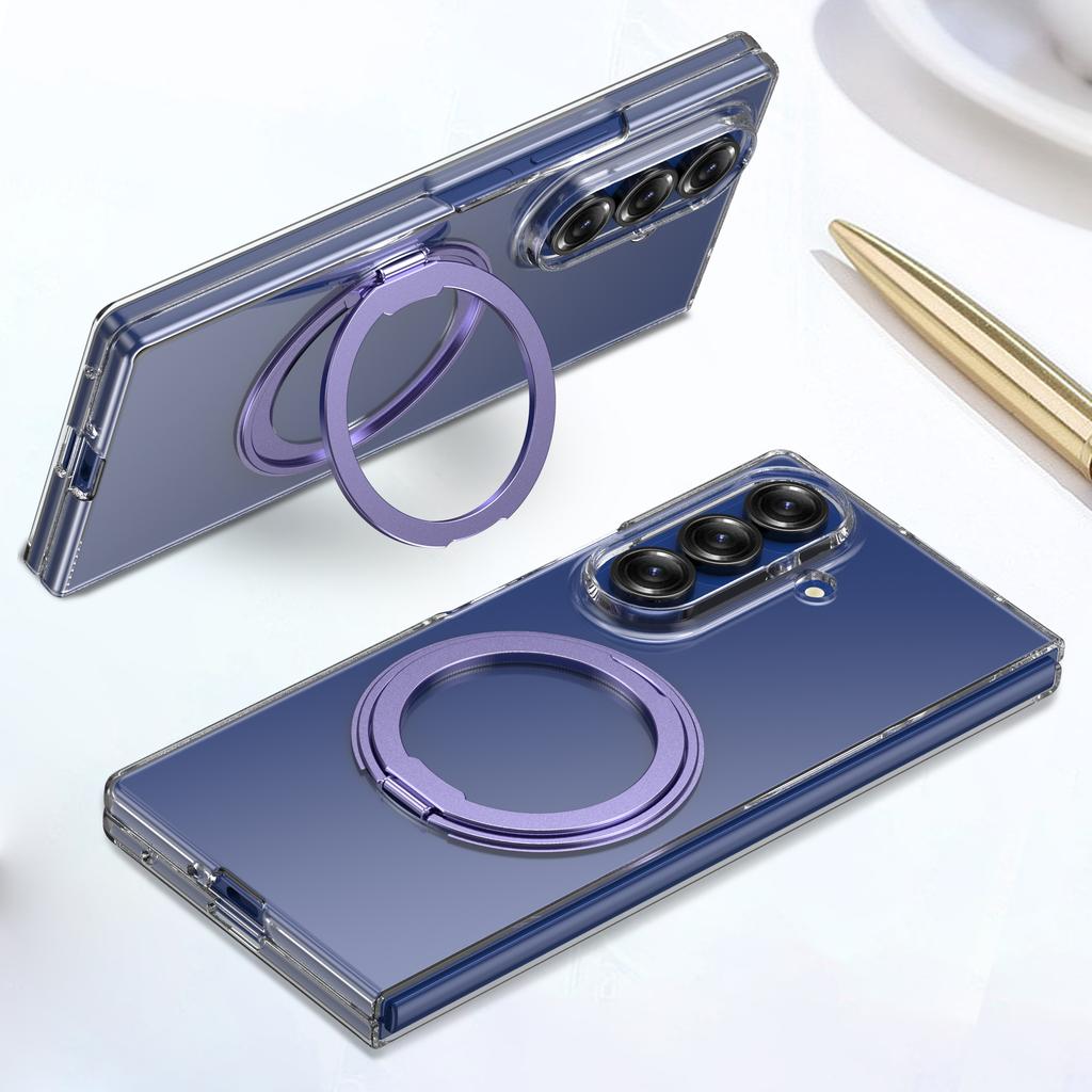 For Samsung Galaxy Z Fold 7 6 8 Ultra Case Protective Clear For Magsafe Holder Anti-Scrach Back Cover