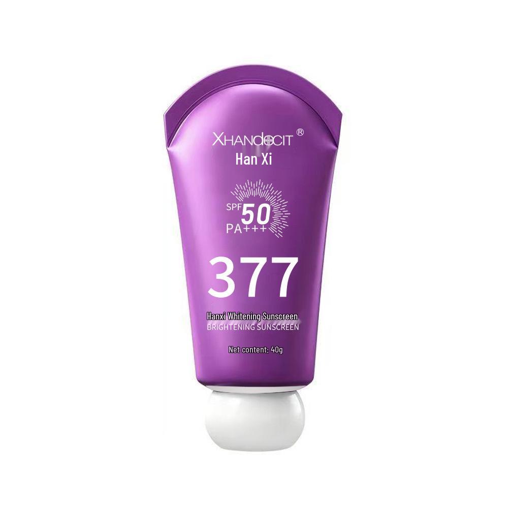 377 Whitening Primer Sunscreen Lotion: Refreshing, Non-Greasy, UV Protection, Waterproof, Sweatproof, 40g Hanxi Whitening Sunscreen