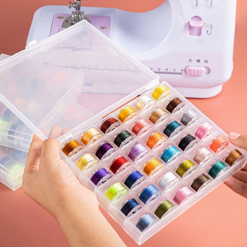 25/36Pcs with Sewing Thread Sewing Machine Bobbin Box for Embroidery Sewing Accessories