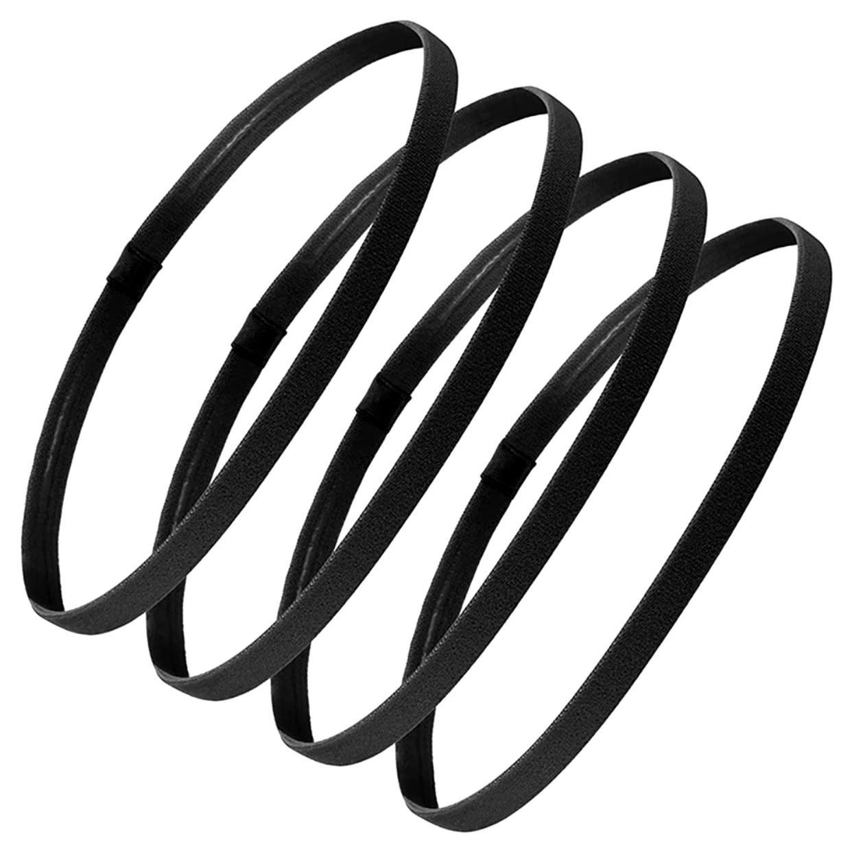 

1/4 Pieces Non-Slip Elastic Sport Headband Black Stretchy Hair Band Sports Yoga Running Headband For Women Girls 1 pcs чёрный