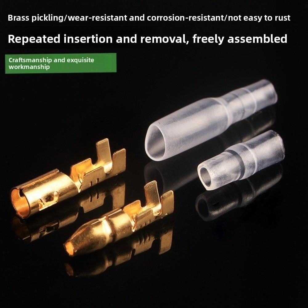 Tinplate Wire Terminal Copper Bare Nose Lugs Cold Pressure Terminal Set Sheet Terminal Binding Post Electrical Terminals