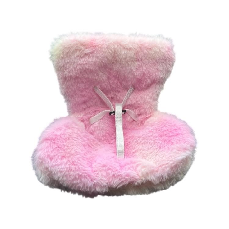 Decorative ABS Car Seat Holder Furry Seat For 10-17cm Dolls Safe Travel Display Ornament Display Stand