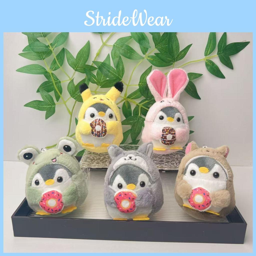 Penguin Doughnut Cartoon Pendant Animal Plush Doll Pp Cotton Filled Gift