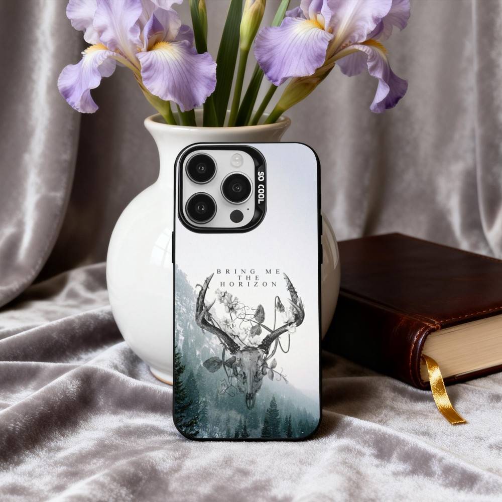 B-Bring M-Me the Horizon Band Phone Case For iPhone17,16,15,14,13,12,11 Plus,Pro Max Candy Silver Plated Inside Cover