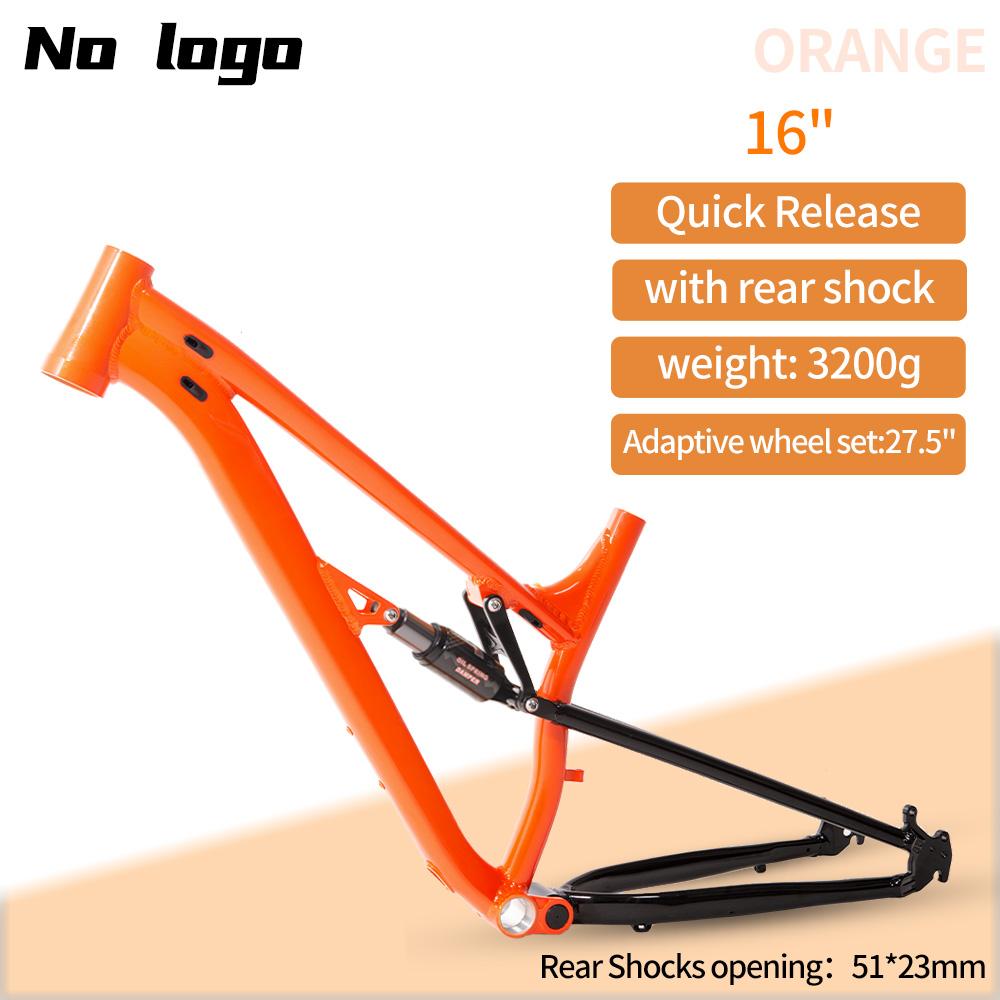 2024 XC Full Suspension MTB Bike Frame 26 27.5 16inch 27.5er Aluminum Alloy Downhill Enduro Mountain Bike Shock Absorber