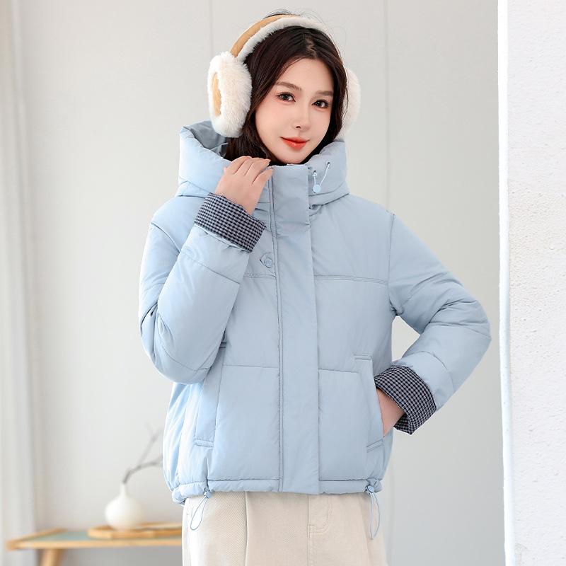 Women's Short Winter Jacket Warm Hooded Loose Cotton-Padded