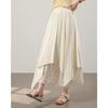 TERRE BLEUE Lace Patchwork A-Line Midi Skirt