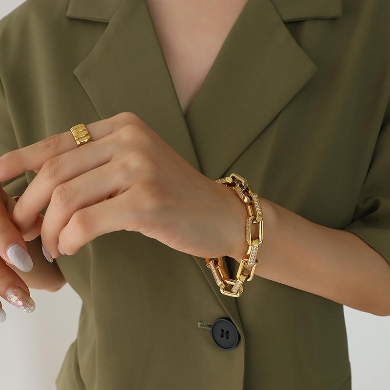 Unisex Style Bracelet Women's Delicate Elegant Stainless Steel  Chain Bracelet Jewelry Girl Gift