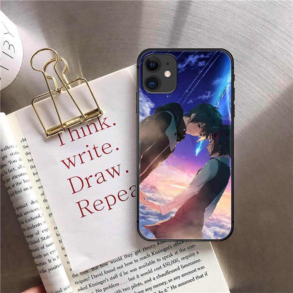 Buy Japan Anime Your Name Phone Case Cover Cell For Iphone Samsung Galaxy Xiaomi Mi Redmi Note 6 9 10 11 12 13 Iphone13 Max Pro Plus Hot Black Shell At Affordable