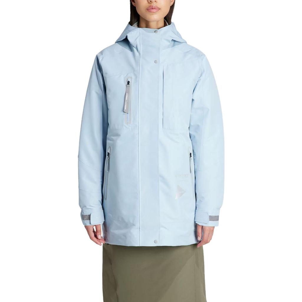 Adidas Terrex X And Wander Collaboration FW23 Outdoor Waterproof Three-In-One Down Jacket Women Jacket Light-Blue IJ5892