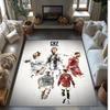 Tappeto in Flanella Stampato Cristiano Ronaldo Antiscivolo Morbido Poliestere Tappeto per Pavimento Tappetino Decorativo per Interni per Camera da Letto Soggiorno Divano