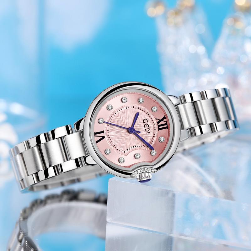 Light Luxury Exquisite Waterproof Watch Fashion Niche High-End Steel Belt Women'S Watch