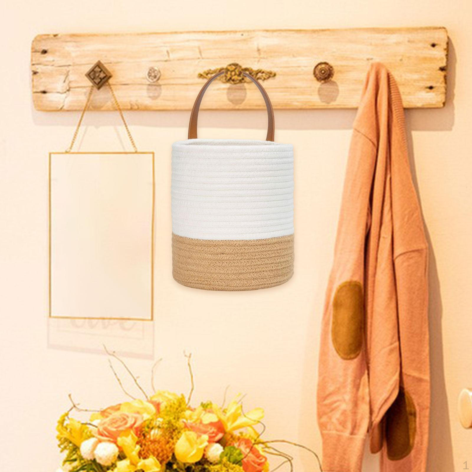 

Подвесная корзина для закусок и фруктов, органайзер для хранения в гостиной, офисе White Linen Color