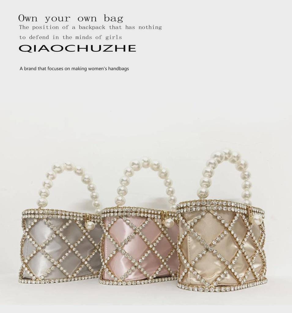 Neuer Trend: Damen Sommer Diamantkorb Tasche - Europäischer & Amerikanischer Stil, Großes Fassungsvermögen, Handheld & Diagonal