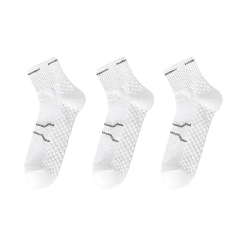 Men's Mid-Calf Running Socks: Odor-Resistant, Thick Terry Sole, Perfect for Spring/Autumn Sports & Marathons