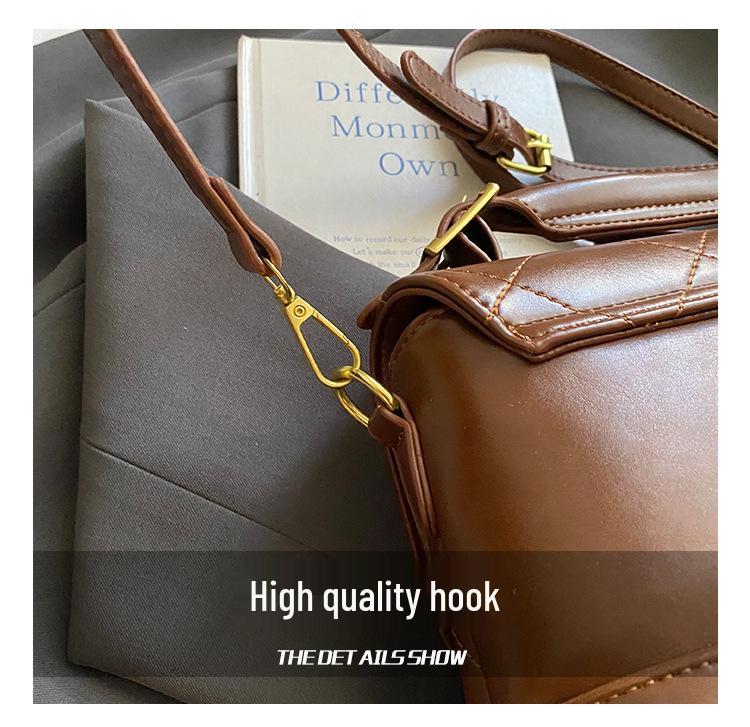 2025 Autumn Women's Frosted Diamond Pattern Chain Tote Shoulder Bag