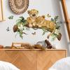 Wall Sticker for Children's Room Decoration Featuring A Little Lion Perched On A Cartoon Tree Branch
