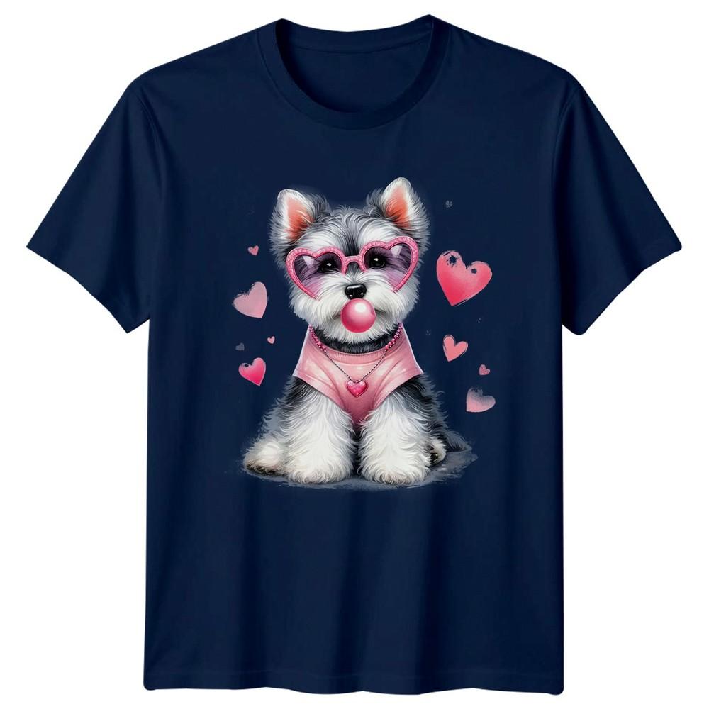Puppy Dog Hearts Pink Bubblegum Dogs Animals Unisexs TShirt Unisexs Graphic Top a