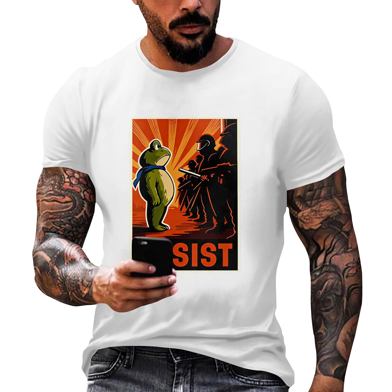 

Мужская футболка с коротким рукавом и принтом американской политической тематики XL белый