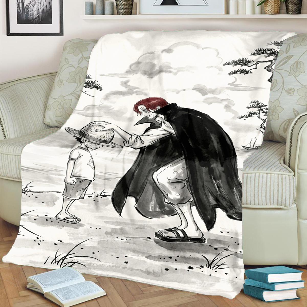 

ONE PIECE Design Flannel Blanket Warm Comfortable for Sofa, Bed, Bedroom, Chair, Picnic and Travel 75x90cm