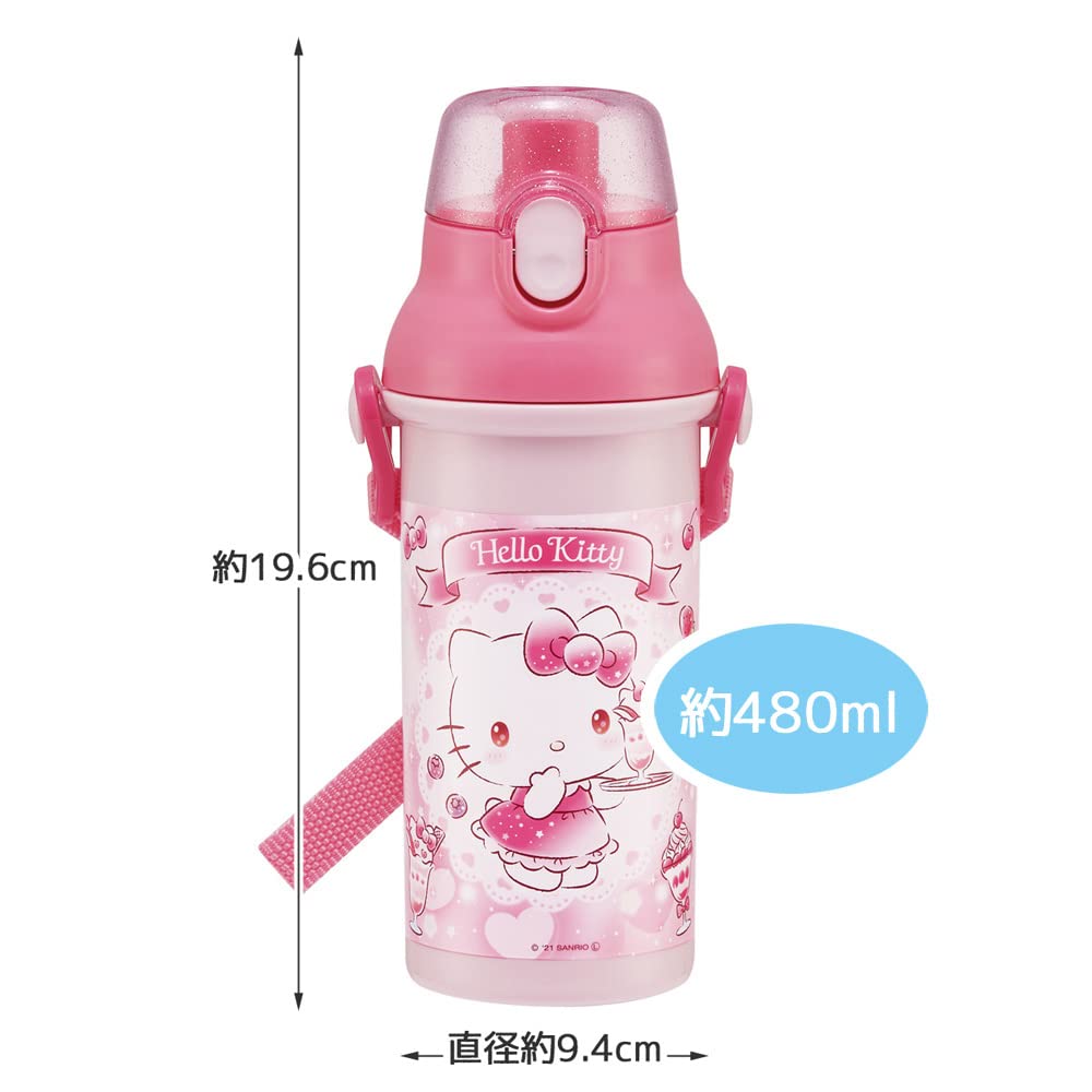 Skater Plastic Water Bottle 480ml Antibacterial Sanrio Hello Kitty Sweets Girls Made In Japan Children's PSB5SANAG-A