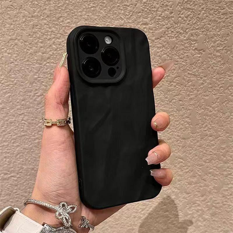Soft Silicone Fold Pattern Matte Phone Case For iPhone 11 12 13 14 15 16 Pro Max Plus X Xs XR Max Bumper Back Cases Cover