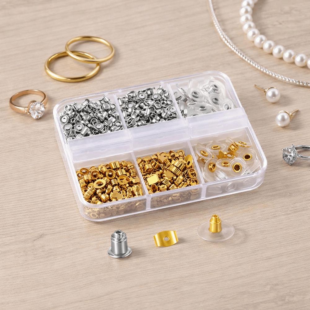Rubber Material Earring Back Stoppers Transparent Ear Blockage Set  Earring Back Accessories