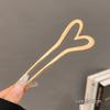 Luxus-Metall-U-förmige Haarspangen für Damen Mädchen Silber Gold Farbe Herz-Haarnadeln für Dutt Hochsteckfrisur Hochzeits-Haarschmuck Geschenke