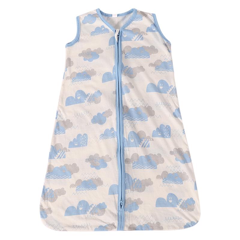 Sac de dormit din bumbac fără mâneci pentru bebeluși - Design anti-lovire