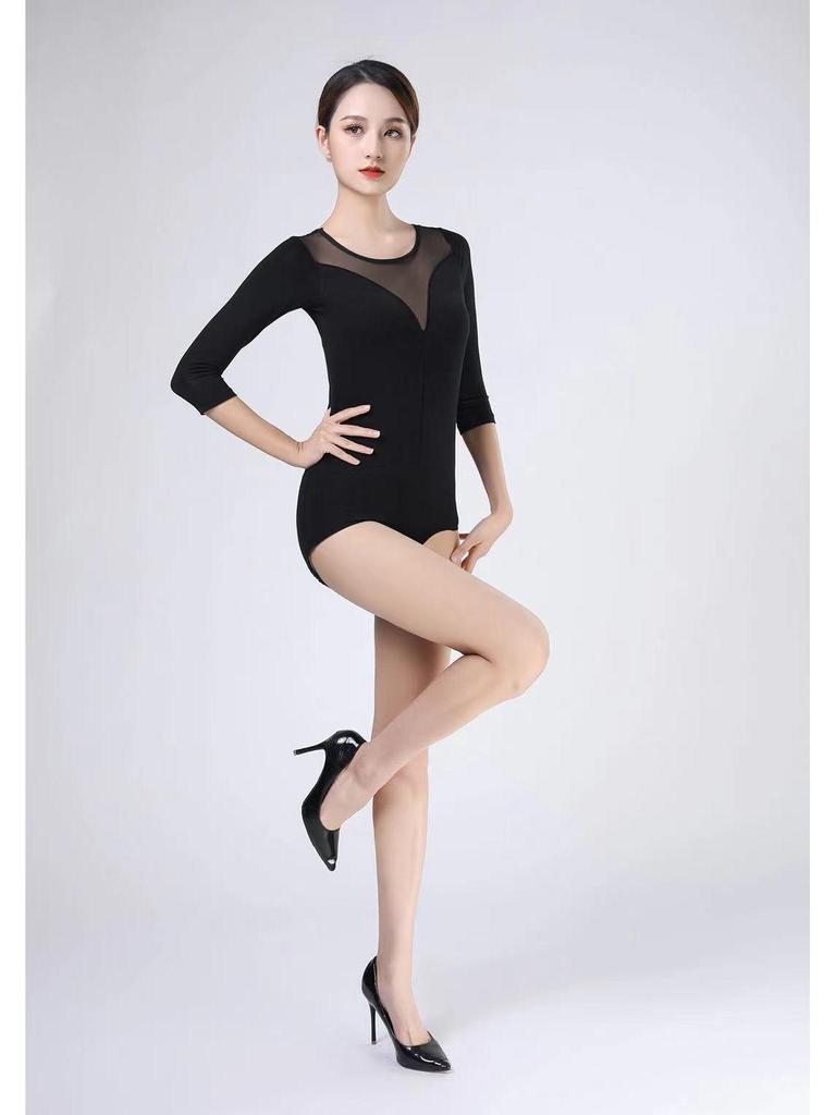 2023 Mesh Bodysuit Set for Dance and Posture Training - Sexy, Elegant, and Slimming